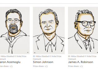 Il Premio Nobel per l’Economia assegnato a Acemoglu, Johnson e Robinson