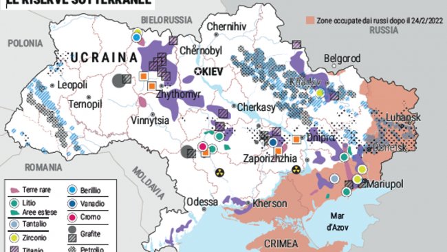 Terre rare ucraine: quel tesoro che fa gola a Putin e Trump