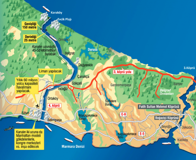 quella folle idea di costruire un canale artificiale di 45 km nel bosforo economia quoted business