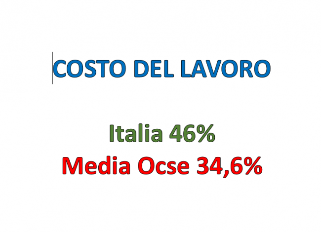 Costo del lavoro, in Italia tra i più alti dei paesi Ocse 